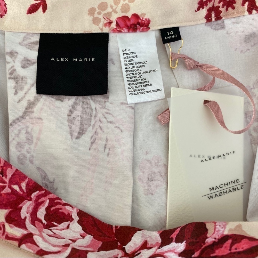 NWT Alex Marie Vintage Rose Floral Jena Skirt Size 14 - Picture 6 of 6